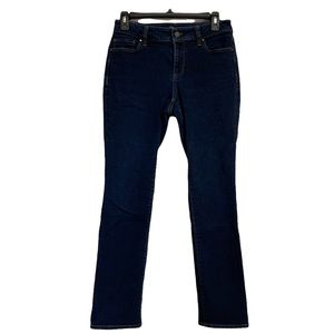 Ann Taylor Petite Dark Wash Straight Leg Denim Jeans - Excellent Condition - 2P
